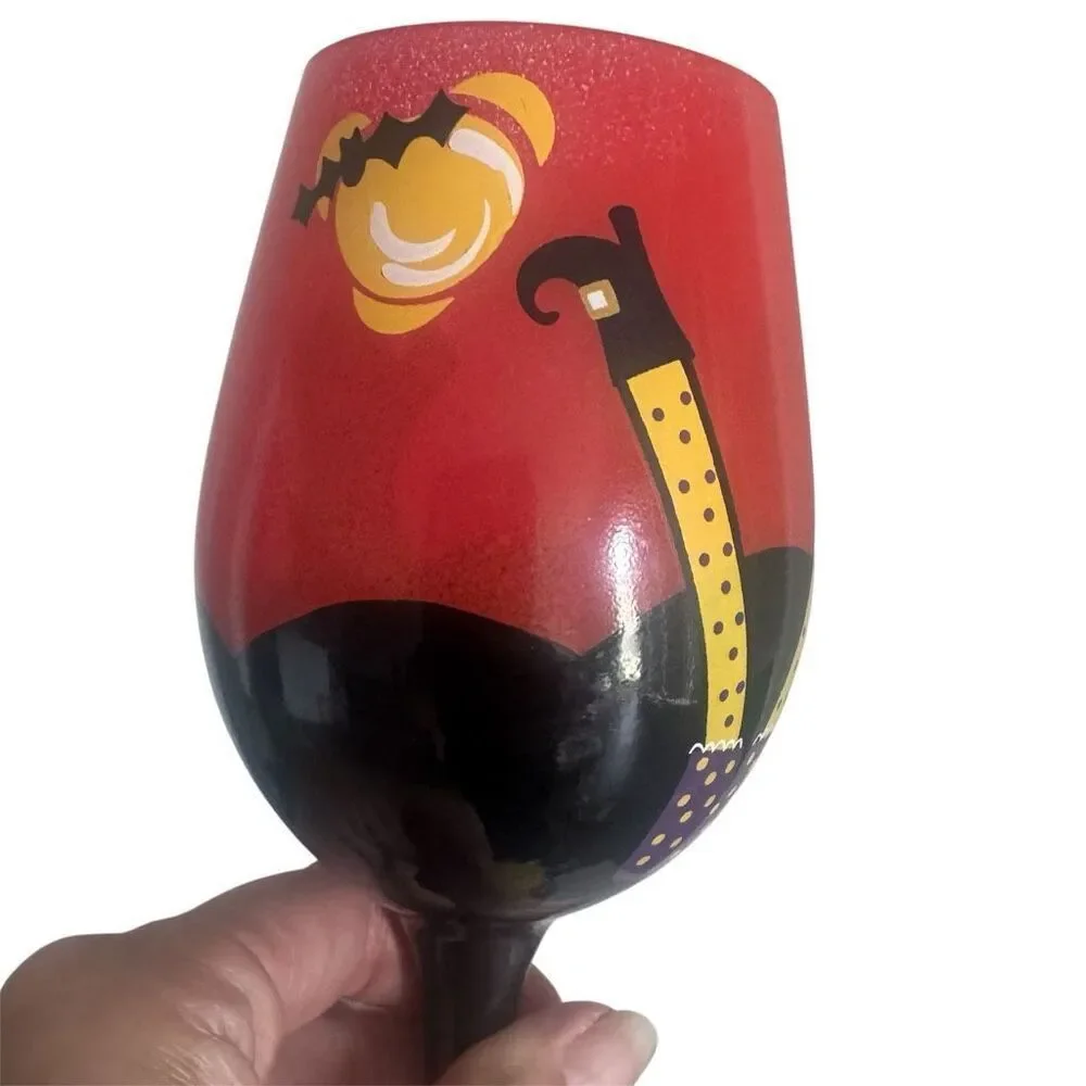 Lolita Wicked Witch 4th Wine Glass By Lolita RARE Halloween NEW